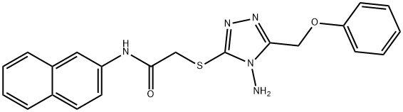 2-{[4-amino-5-(phenoxymethyl)-4H-1,2,4-triazol-3-yl]sulfanyl}-N-(2-naphthyl)acetamide Struktur