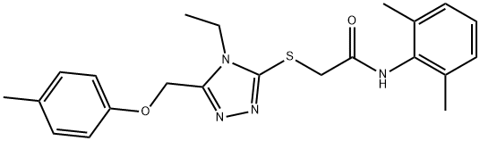 N-(2,6-dimethylphenyl)-2-({4-ethyl-5-[(4-methylphenoxy)methyl]-4H-1,2,4-triazol-3-yl}thio)acetamide Struktur