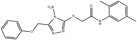 2-{[4-amino-5-(phenoxymethyl)-4H-1,2,4-triazol-3-yl]sulfanyl}-N-(2,5-dimethylphenyl)acetamide Struktur