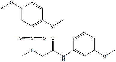 2-[[(2,5-dimethoxyphenyl)sulfonyl](methyl)amino]-N-(3-methoxyphenyl)acetamide Struktur