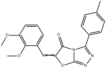 6-(2,3-dimethoxybenzylidene)-3-(4-methylphenyl)[1,3]thiazolo[2,3-c][1,2,4]triazol-5(6H)-one Struktur