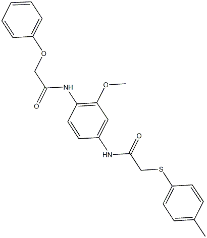 N-{3-methoxy-4-[(phenoxyacetyl)amino]phenyl}-2-[(4-methylphenyl)thio]acetamide Struktur