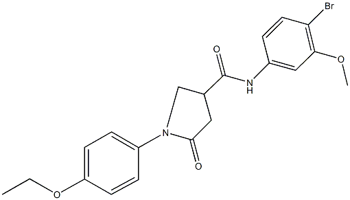 N-(4-bromo-3-methoxyphenyl)-1-(4-ethoxyphenyl)-5-oxo-3-pyrrolidinecarboxamide Struktur