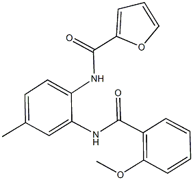 N-{2-[(2-methoxybenzoyl)amino]-4-methylphenyl}-2-furamide Struktur