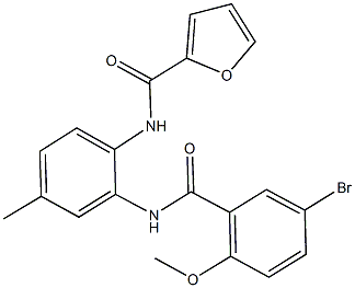 N-{2-[(5-bromo-2-methoxybenzoyl)amino]-4-methylphenyl}-2-furamide Struktur