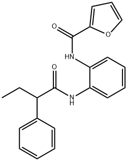 N-{2-[(2-phenylbutanoyl)amino]phenyl}-2-furamide Struktur