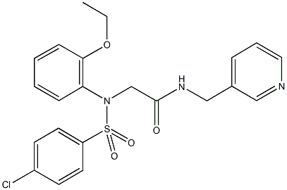 2-{[(4-chlorophenyl)sulfonyl]-2-ethoxyanilino}-N-(3-pyridinylmethyl)acetamide Struktur