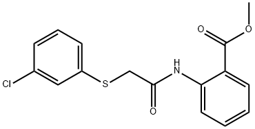 methyl 2-({[(3-chlorophenyl)sulfanyl]acetyl}amino)benzoate Struktur