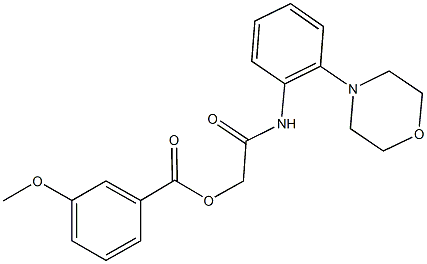 2-[2-(4-morpholinyl)anilino]-2-oxoethyl3-methoxybenzoate Struktur