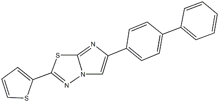 6-[1,1'-biphenyl]-4-yl-2-(2-thienyl)imidazo[2,1-b][1,3,4]thiadiazole Struktur