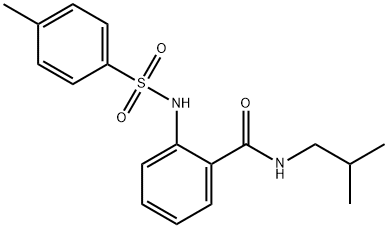 N-isobutyl-2-{[(4-methylphenyl)sulfonyl]amino}benzamide Struktur