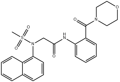 2-[(methylsulfonyl)(1-naphthyl)amino]-N-[2-(4-morpholinylcarbonyl)phenyl]acetamide Struktur