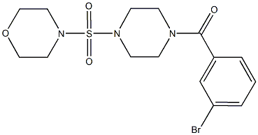 4-{[4-(3-bromobenzoyl)-1-piperazinyl]sulfonyl}morpholine Struktur