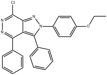 7-chloro-2-(4-ethoxyphenyl)-3,4-diphenyl-2H-pyrazolo[3,4-d]pyridazine Struktur