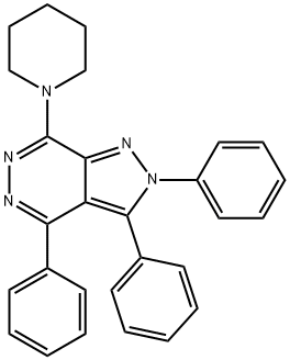 2,3,4-triphenyl-7-(1-piperidinyl)-2H-pyrazolo[3,4-d]pyridazine Struktur