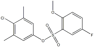 4-chloro-3,5-dimethylphenyl 5-fluoro-2-methoxybenzenesulfonate Struktur