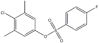 4-chloro-3,5-dimethylphenyl 4-fluorobenzenesulfonate Struktur