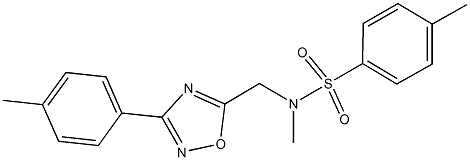 N,4-dimethyl-N-{[3-(4-methylphenyl)-1,2,4-oxadiazol-5-yl]methyl}benzenesulfonamide Struktur