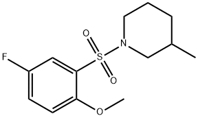 1-[(5-fluoro-2-methoxyphenyl)sulfonyl]-3-methylpiperidine Struktur