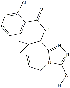 N-[1-(4-allyl-5-sulfanyl-4H-1,2,4-triazol-3-yl)-2-methylpropyl]-2-chlorobenzamide Struktur