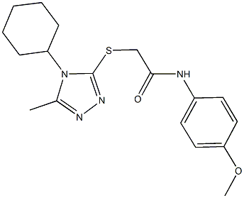 2-[(4-cyclohexyl-5-methyl-4H-1,2,4-triazol-3-yl)sulfanyl]-N-(4-methoxyphenyl)acetamide Struktur