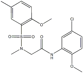 N-(5-chloro-2-methoxyphenyl)-2-[[(2-methoxy-5-methylphenyl)sulfonyl](methyl)amino]acetamide Struktur