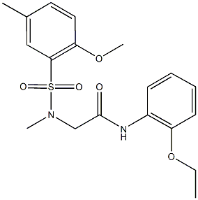 N-(2-ethoxyphenyl)-2-[[(2-methoxy-5-methylphenyl)sulfonyl](methyl)amino]acetamide Struktur