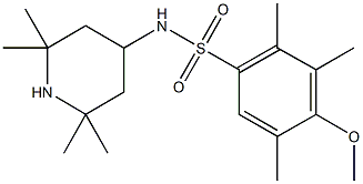 4-methoxy-2,3,5-trimethyl-N-(2,2,6,6-tetramethyl-4-piperidinyl)benzenesulfonamide Struktur