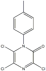 3,5,6-trichloro-1-(4-methylphenyl)-2(1H)-pyrazinone Struktur