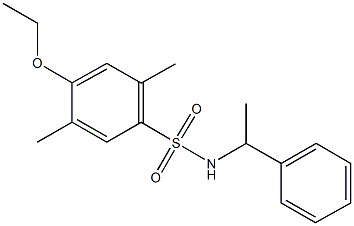 4-ethoxy-2,5-dimethyl-N-(1-phenylethyl)benzenesulfonamide Struktur