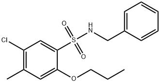 N-benzyl-5-chloro-4-methyl-2-propoxybenzenesulfonamide Struktur