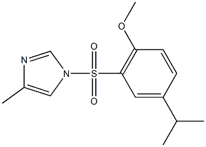 4-isopropyl-2-[(4-methyl-1H-imidazol-1-yl)sulfonyl]phenyl methyl ether Struktur