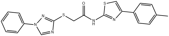 N-[4-(4-methylphenyl)-1,3-thiazol-2-yl]-2-[(1-phenyl-1H-1,2,4-triazol-3-yl)thio]acetamide Struktur