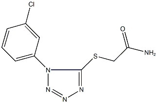 2-{[1-(3-chlorophenyl)-1H-tetraazol-5-yl]thio}acetamide Struktur