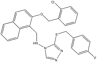 N-({2-[(2-chlorobenzyl)oxy]-1-naphthyl}methyl)-N-{3-[(4-fluorobenzyl)sulfanyl]-4H-1,2,4-triazol-4-yl}amine Struktur