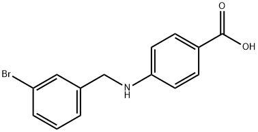 4-[(3-bromobenzyl)amino]benzoic acid Struktur