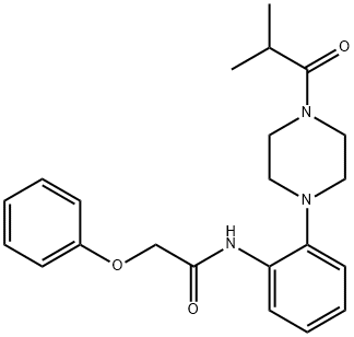 N-[2-(4-isobutyryl-1-piperazinyl)phenyl]-2-phenoxyacetamide Struktur