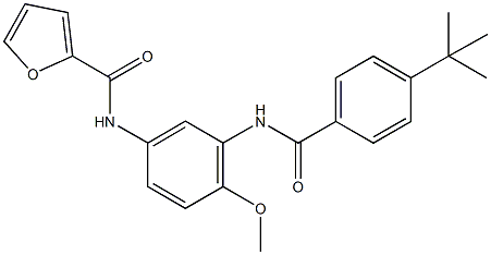 N-{3-[(4-tert-butylbenzoyl)amino]-4-methoxyphenyl}-2-furamide Struktur