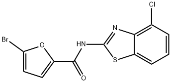 5-bromo-N-(4-chloro-1,3-benzothiazol-2-yl)-2-furamide Struktur