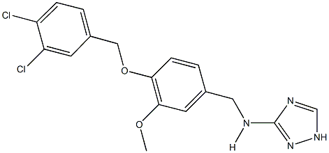 N-{4-[(3,4-dichlorobenzyl)oxy]-3-methoxybenzyl}-N-(1H-1,2,4-triazol-3-yl)amine Struktur