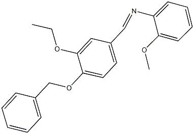 N-[4-(benzyloxy)-3-ethoxybenzylidene]-N-(2-methoxyphenyl)amine Struktur