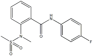 N-(4-fluorophenyl)-2-[methyl(methylsulfonyl)amino]benzamide Struktur