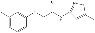 N-(5-methyl-3-isoxazolyl)-2-(3-methylphenoxy)acetamide Struktur