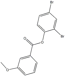 2,4-dibromophenyl 3-methoxybenzoate Struktur