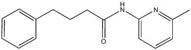 N-(6-methyl-2-pyridinyl)-4-phenylbutanamide Struktur