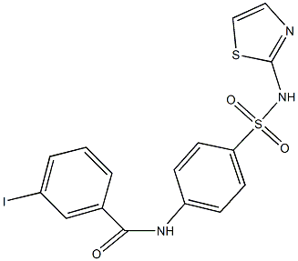 3-iodo-N-{4-[(1,3-thiazol-2-ylamino)sulfonyl]phenyl}benzamide Struktur