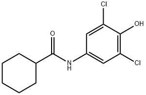 N-(3,5-dichloro-4-hydroxyphenyl)cyclohexanecarboxamide Struktur