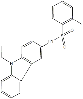 N-(9-ethyl-9H-carbazol-3-yl)-2-methylbenzenesulfonamide Struktur