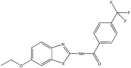 N-(6-ethoxy-1,3-benzothiazol-2-yl)-4-(trifluoromethyl)benzamide Struktur