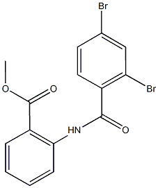 methyl2-[(2,4-dibromobenzoyl)amino]benzoate Struktur